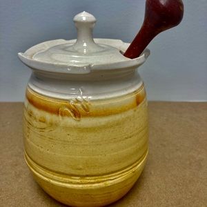 Signed Vintage pottery Honey Jar